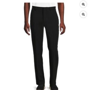 George Men's Black Flat Front Dress/ Suit Pants SZ 39/30